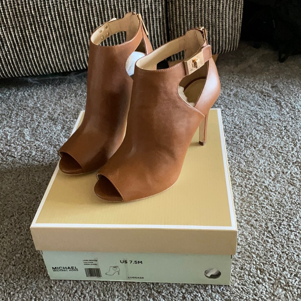 Michael Kors New Booties Open Front With Back Zip… - image 1